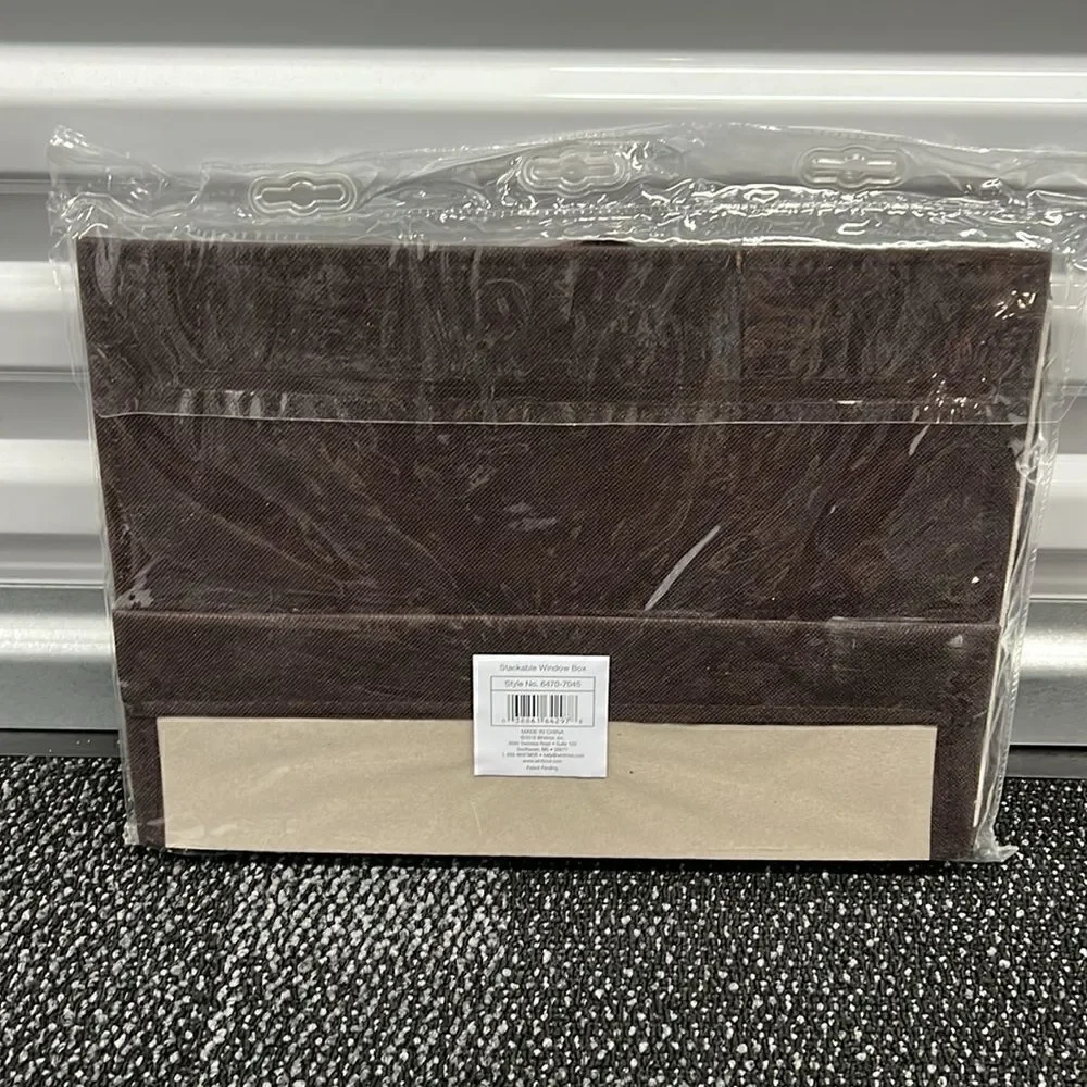Whitmore stackable window box, Beige and Brown, NEW